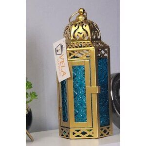 New Gold Moroccan Candle Lantern Decorative Candle Holder Lamp for Table